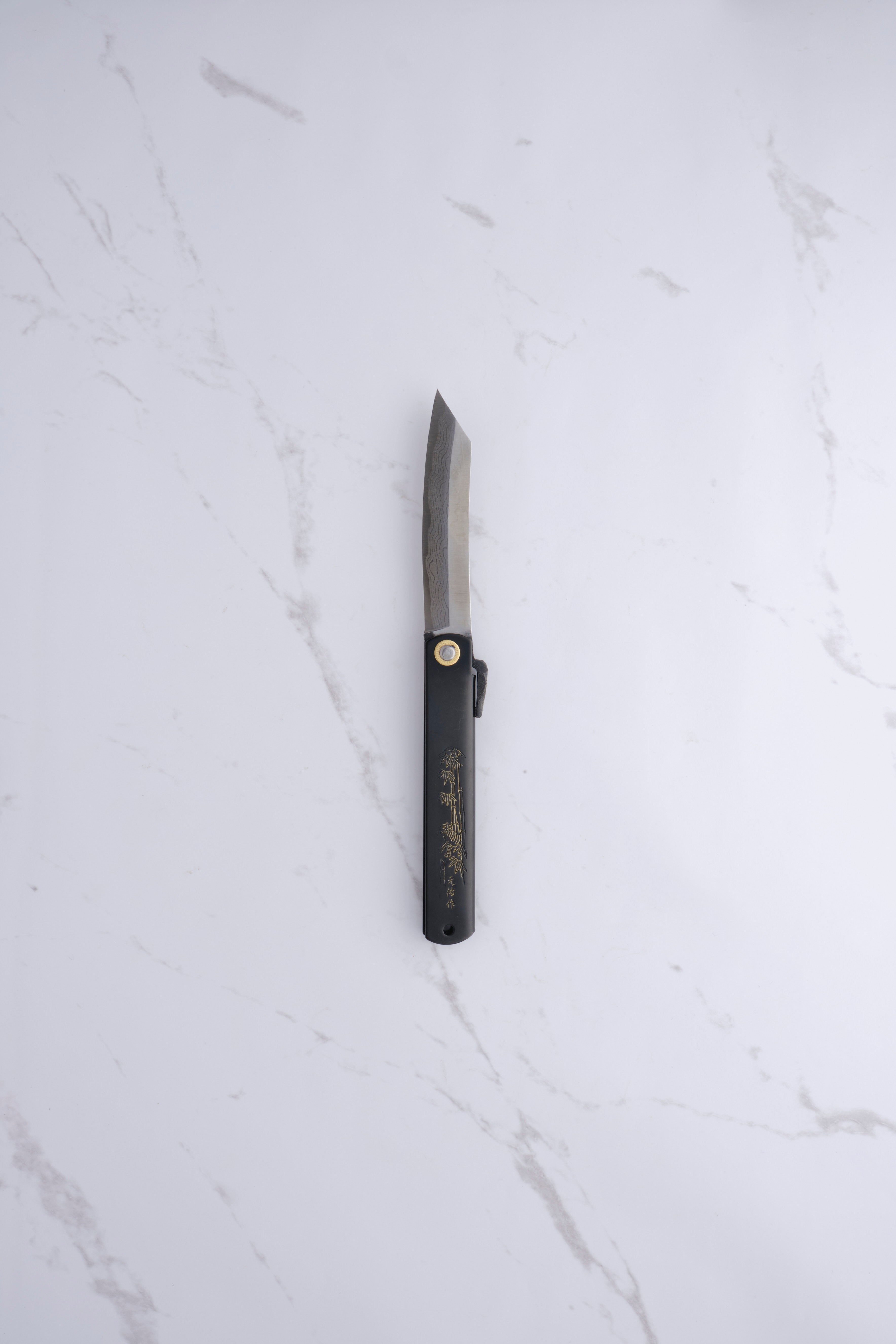Higonokami Blue 90mm Damascus Blue #2